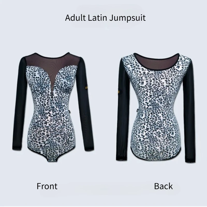 Professional Women Latin Dancewear Mesh Long Sleeve Built-in Bra Leopard Print Ballroom Salsa Tango Rumba Practice Dance Tops
Professional Women Latin Dancewear Mesh Long Sleeve Built-in Bra Leopard Print Ballroom Salsa Tango Rumba Practice Dance Tops
