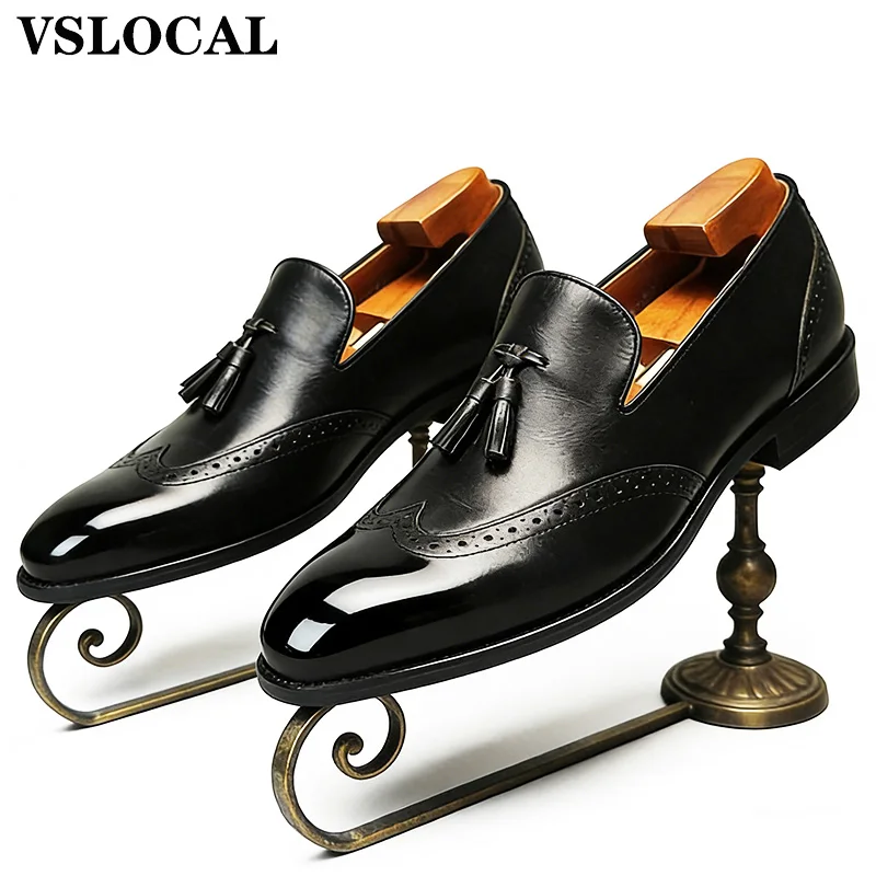 Italian Men's Shoes Wing Tip Casual Dress Luxury Shoes Slip on Tassels Loafers Wedding Office Genuine Leather Shoes Man
Italian Men's Shoes Wing Tip Casual Dress Luxury Shoes Slip on Tassels Loafers Wedding Office Genuine Leather Shoes Man