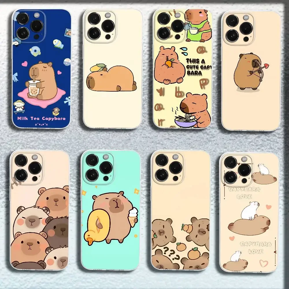 Cartoon Animal Capybara Phone Case For iPhone 17,16,15,14,13,12,11,Pro,Max,Plus,E,SE4,Air,Mini Transparent Cover
Cartoon Animal Capybara Phone Case For iPhone 17,16,15,14,13,12,11,Pro,Max,Plus,E,SE4,Air,Mini Transparent Cover