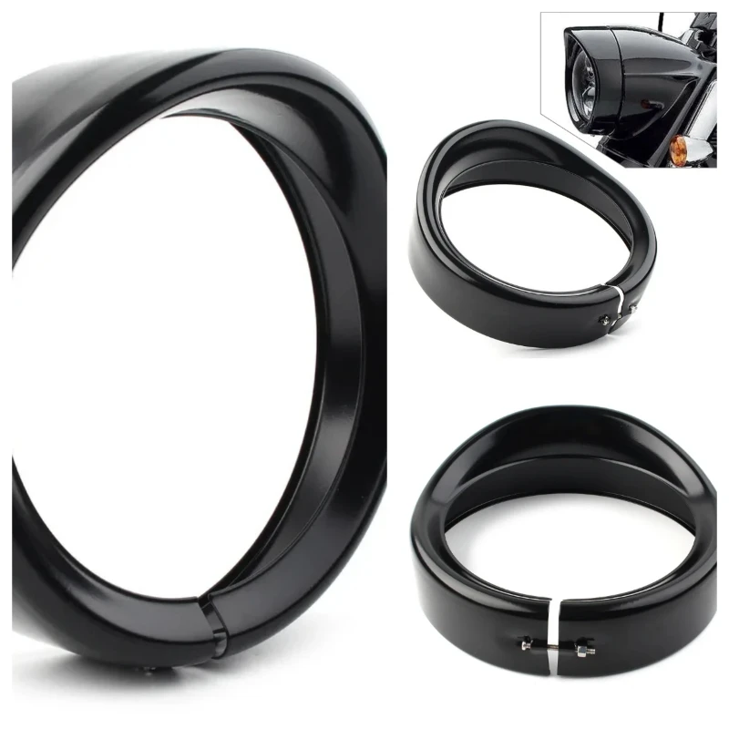 7" Motorcycle Headlight Passing Lights Lamp Ring Visor Cover Decoration Trim For Harley Touring Road King FL Softail 1994-2013
7" Motorcycle Headlight Passing Lights Lamp Ring Visor Cover Decoration Trim For Harley Touring Road King FL Softail 1994-2013
