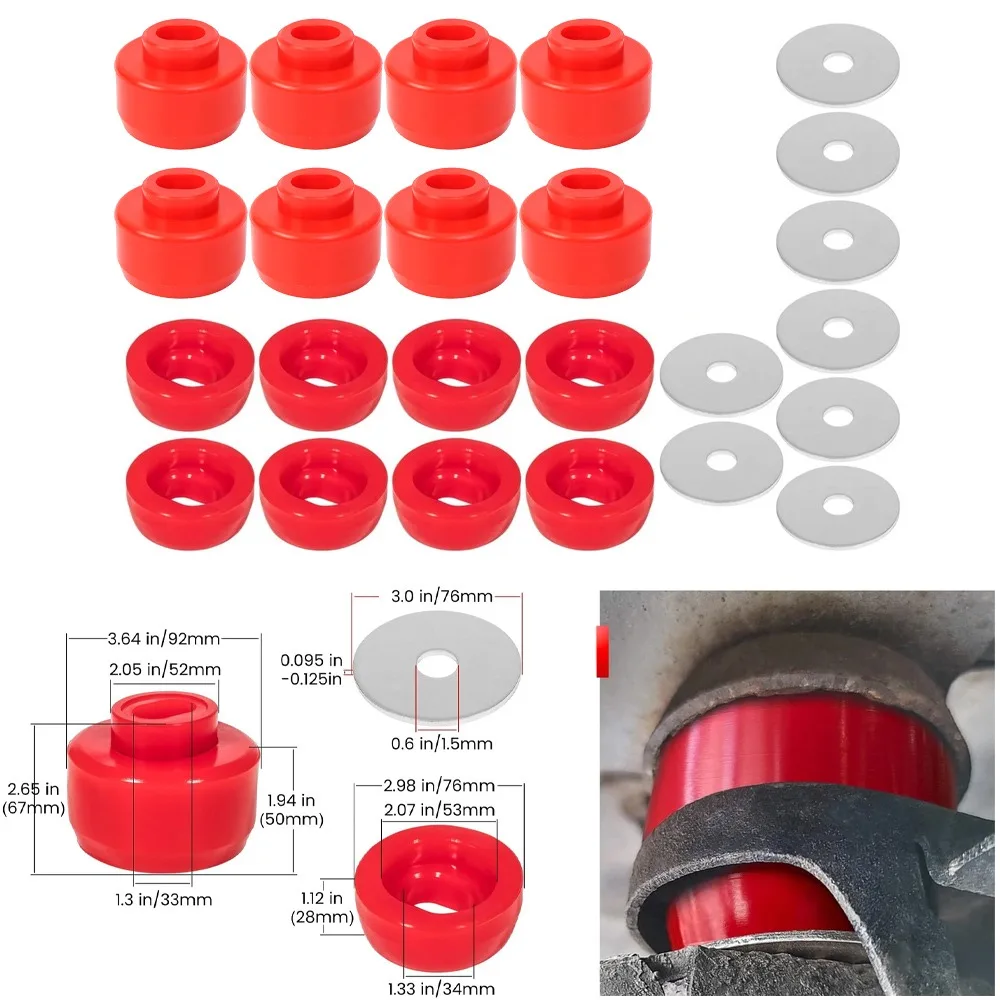 Polyurethan Upgrade Replacement 7-141 Body & Cab Mount Bushing Kit For Chevrolet Silverado Sierra GMC Sierra 1500 2500 2WD 4WD
Polyurethan Upgrade Replacement 7-141 Body & Cab Mount Bushing Kit For Chevrolet Silverado Sierra GMC Sierra 1500 2500 2WD 4WD