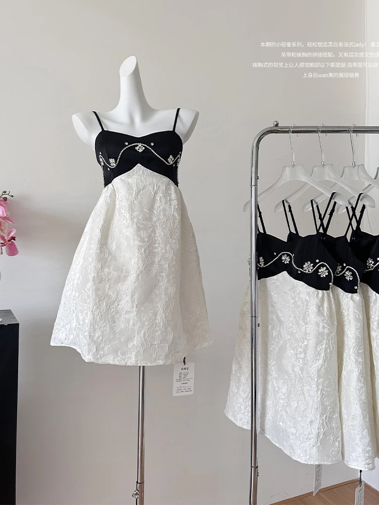 Women Patchwork A-line Dress Vintage Sleeveless Off Shoulder Mini Dresses Y2k Elegant One Piece Frocks 2000s Clothes Summer 2024
Women Patchwork A-line Dress Vintage Sleeveless Off Shoulder Mini Dresses Y2k Elegant One Piece Frocks 2000s Clothes Summer 2024