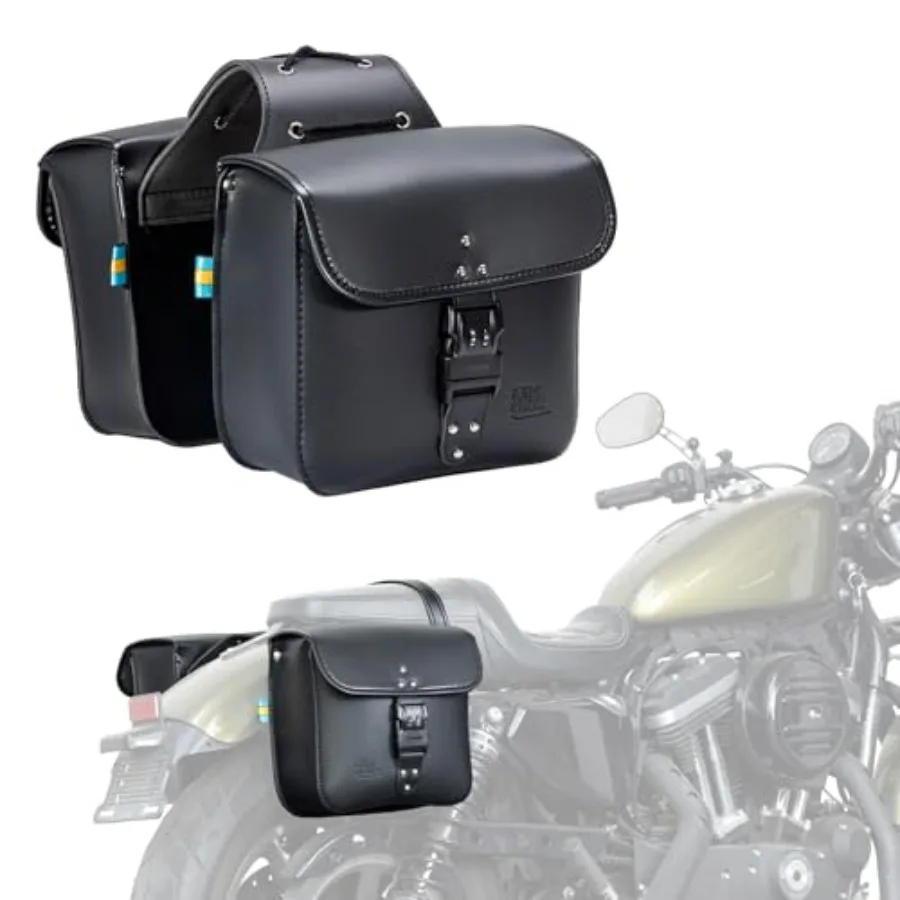 Motorcycle Saddlebags Secure and Quick-Release Buckles 15L 7.5Lx2 PU Leather Throw Over Hard-Shell Side Bags Universal Fit for
Motorcycle Saddlebags Secure and Quick-Release Buckles 15L 7.5Lx2 PU Leather Throw Over Hard-Shell Side Bags Universal Fit for