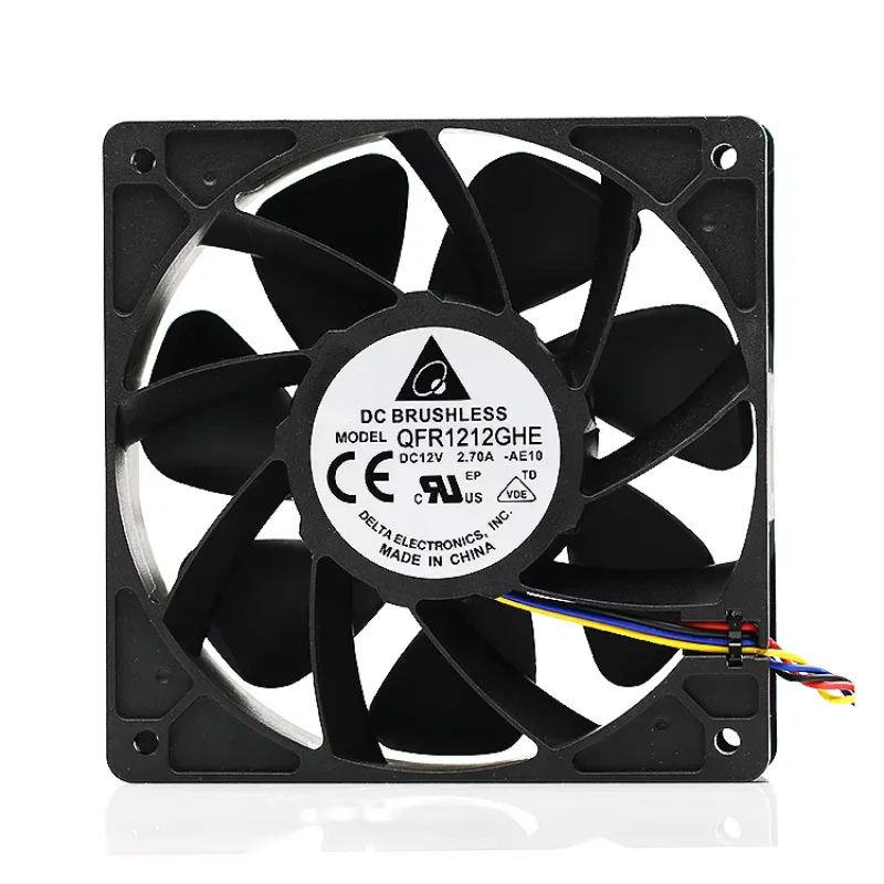 Delta Electronics QFR1212GHEAE10 Server Cooling Fan DC 12V 2.70A 120x120x38mm 4-Wire
Delta Electronics QFR1212GHEAE10 Server Cooling Fan DC 12V 2.70A 120x120x38mm 4-Wire