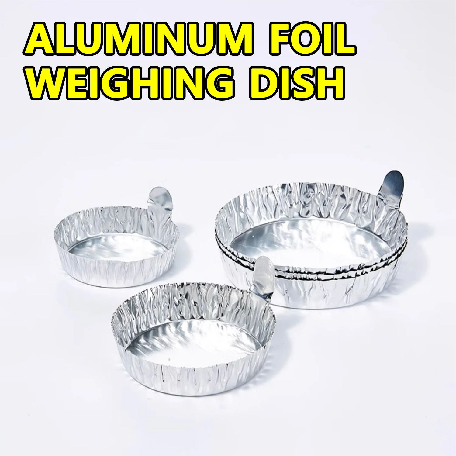 Aluminum foil weighing dish Disposable weighing paper with handle 30ml 42ml 60ml Laboratory aluminum foil paper
Aluminum foil weighing dish Disposable weighing paper with handle 30ml 42ml 60ml Laboratory aluminum foil paper