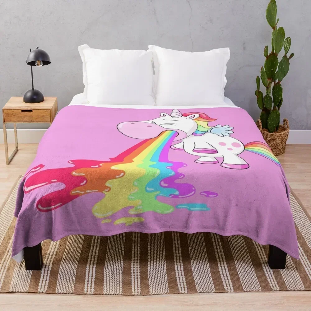 Cute unicorn pukes a rainbow Throw Blanket Faux Fur Soft Warm Blanket for Bed
Cute unicorn pukes a rainbow Throw Blanket Faux Fur Soft Warm Blanket for Bed