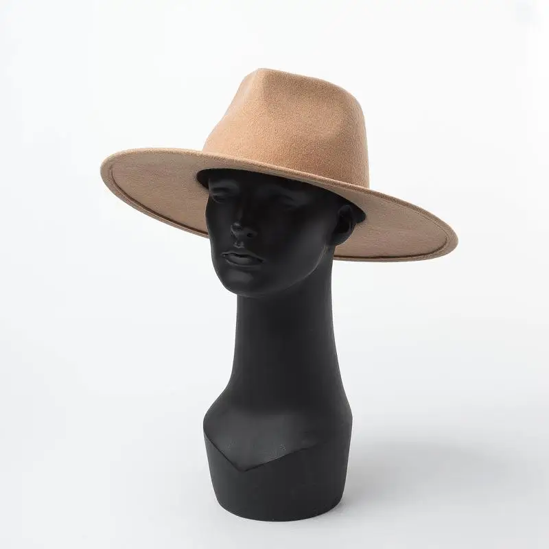 1PC 9cm Big Brim Solid Color Women Men Wool Vintage Hat With Gentleman Elegant Winter Autumn Jazz Caps
1PC 9cm Big Brim Solid Color Women Men Wool Vintage Hat With Gentleman Elegant Winter Autumn Jazz Caps