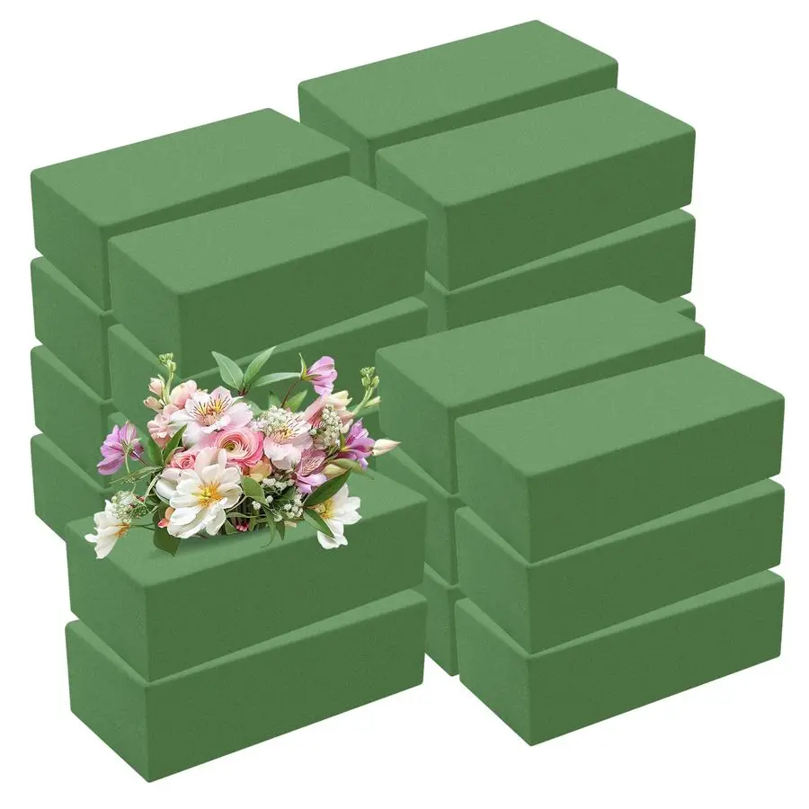 24 Pcs Floral Foam Blocks for Fresh amp Artificial Flower Arrangement, 8.8 x 4.1 x 2.7 Green Wet Foam for Wedding, Birthdays, Ho
24 Pcs Floral Foam Blocks for Fresh amp Artificial Flower Arrangement, 8.8 x 4.1 x 2.7 Green Wet Foam for Wedding, Birthdays, Ho
