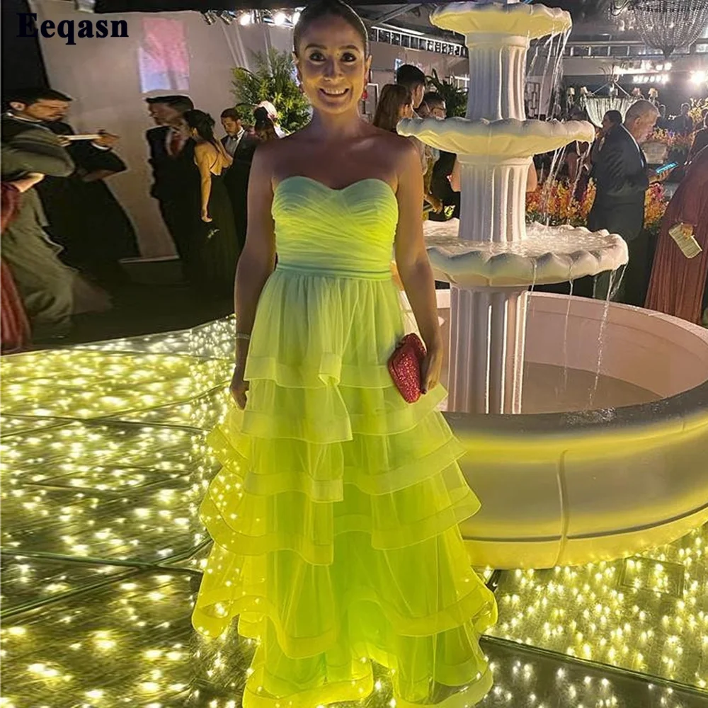 Eeqasn Lemon Yellow Tulle Women Prom Dresses Formal Party Dress A Line Layered Skirt Floor Length Long Bridesmaid Evening Gowns
Eeqasn Lemon Yellow Tulle Women Prom Dresses Formal Party Dress A Line Layered Skirt Floor Length Long Bridesmaid Evening Gowns