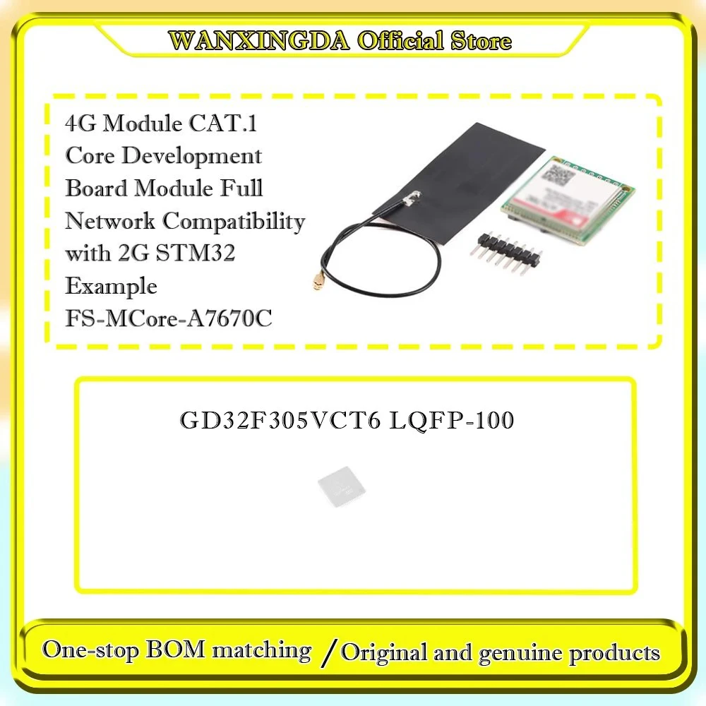 GD32F305VCT6 4G Module CAT.1 Core Development Board Module Full Network Compatibility with 2G
GD32F305VCT6 4G Module CAT.1 Core Development Board Module Full Network Compatibility with 2G