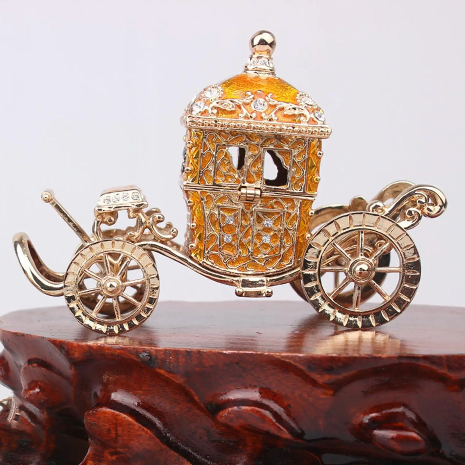 Enameled Trinket Box Display Case Ring Holder Handcraft Organizer Keepsake Box Carriage Decor for Anniversaries Tabletop Dresser
Enameled Trinket Box Display Case Ring Holder Handcraft Organizer Keepsake Box Carriage Decor for Anniversaries Tabletop Dresser