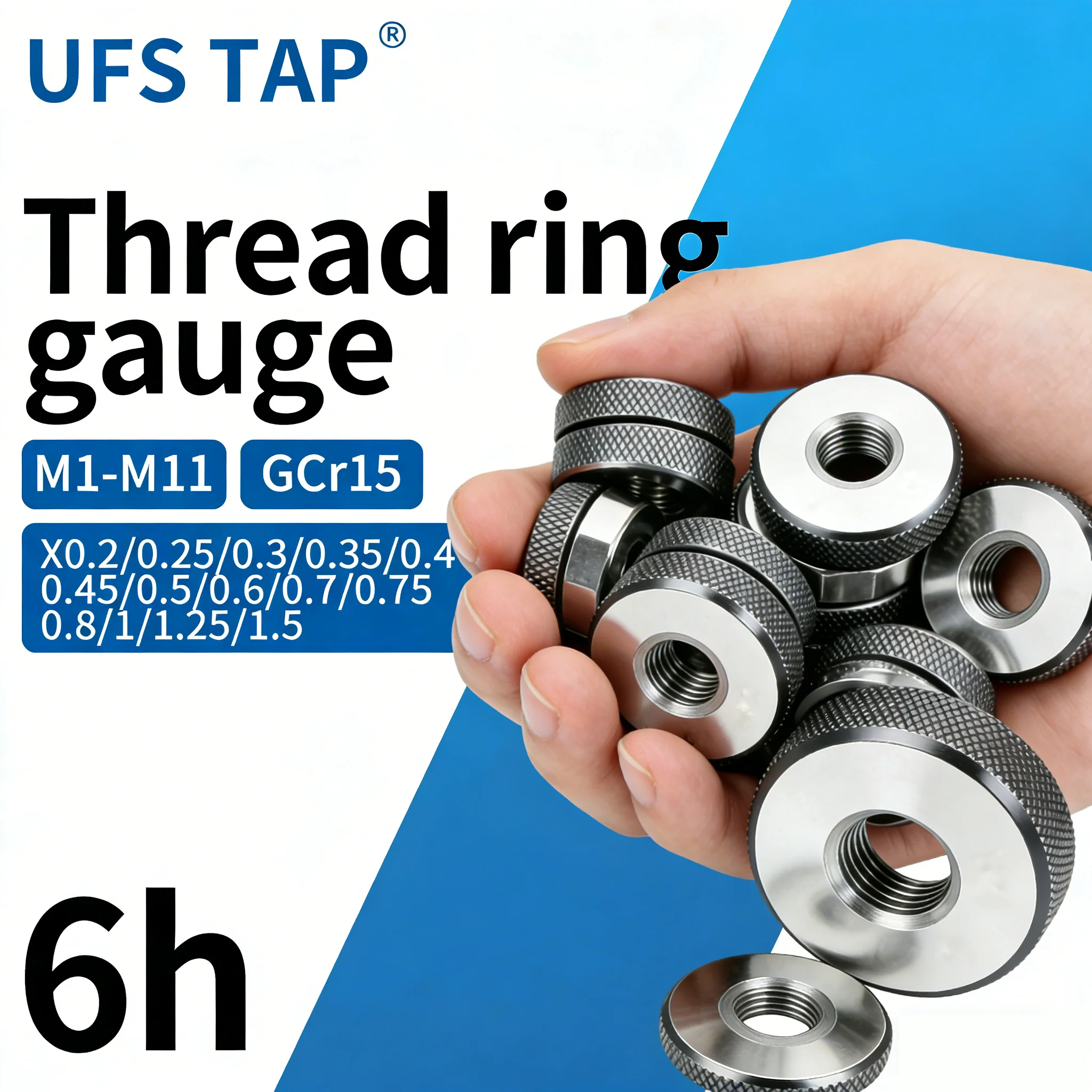 Набор калибровочных колец UFS 1SET (1*GO+1*NOGO) 6 шт. M1-M11 X0.2/0.25/0.3/0.35/0.4/0.45/0.5/0.6/0.7/0.75/0.8/1/1.25/1.5 для метрической резьбы с мелким шагом
Набор калибровочных колец UFS 1SET (1*GO+1*NOGO) 6 шт. M1-M11 X0.2/0.25/0.3/0.35/0.4/0.45/0.5/0.6/0.7/0.75/0.8/1/1.25/1.5 для метрической резьбы с мелким шагом