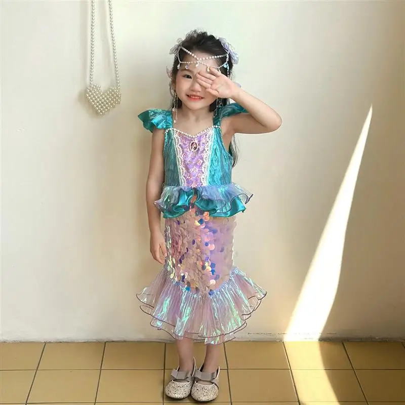 Princess Tail Children's Dress Glitter Fish Tails Performance Outfits Girls Cosplay Costumes Stage Performances
Princess Tail Children's Dress Glitter Fish Tails Performance Outfits Girls Cosplay Costumes Stage Performances