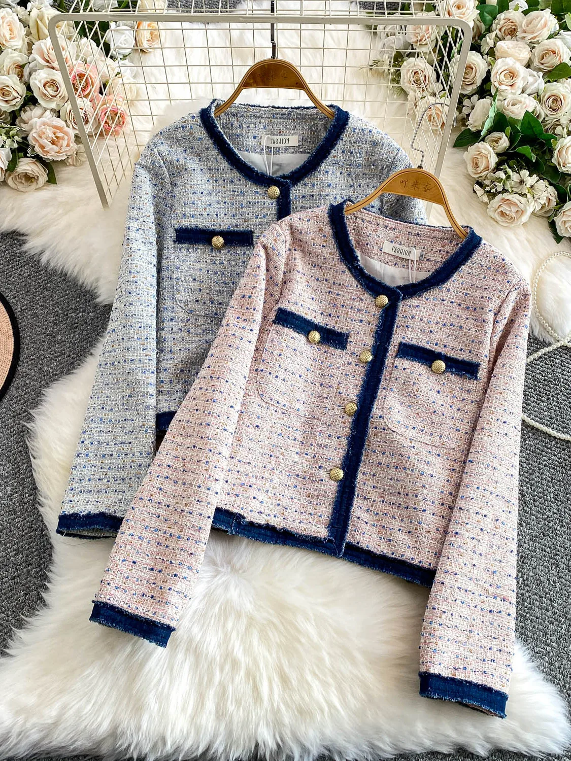 Artistic Sle ort Coat Blue Long Sve round Ne Coarse Tweed Anti-Aging for Women Autumn Season Cute Outerwear Jaet
Artistic Sle ort Coat Blue Long Sve round Ne Coarse Tweed Anti-Aging for Women Autumn Season Cute Outerwear Jaet