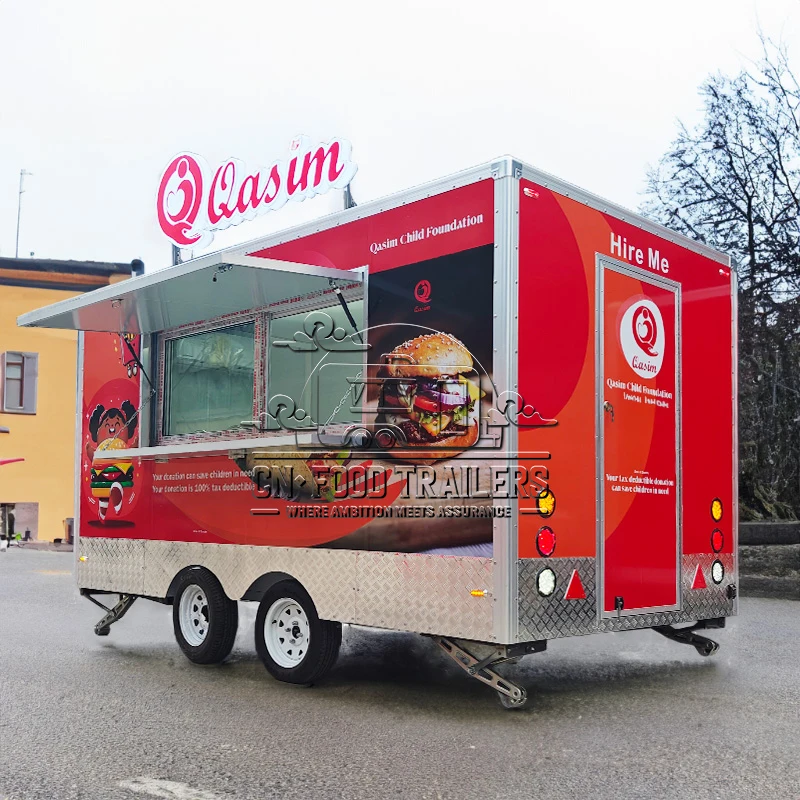 CN Food Trailer Festival Food Cart with Full Kitchen for Gourmet Burgers Desserts and Coffee Bar Fast Food Truck Trailer
CN Food Trailer Festival Food Cart with Full Kitchen for Gourmet Burgers Desserts and Coffee Bar Fast Food Truck Trailer