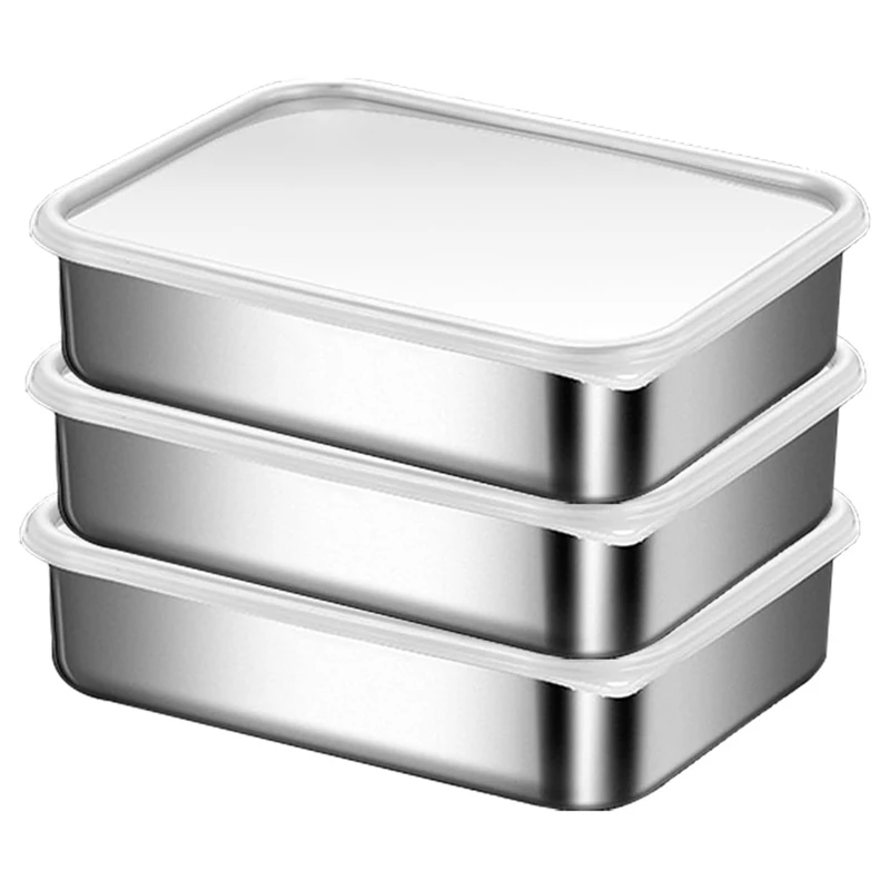 Контейнеры из нержавеющей стали для хранения продуктов, коробка для бенто, герметичный контейнер с силиконовой крышкой, можно мыть в посудомоечной машине для хранения продуктов питания
Контейнеры из нержавеющей стали для хранения продуктов, коробка для бенто, герметичный контейнер с силиконовой крышкой, можно мыть в посудомоечной машине для хранения продуктов питания