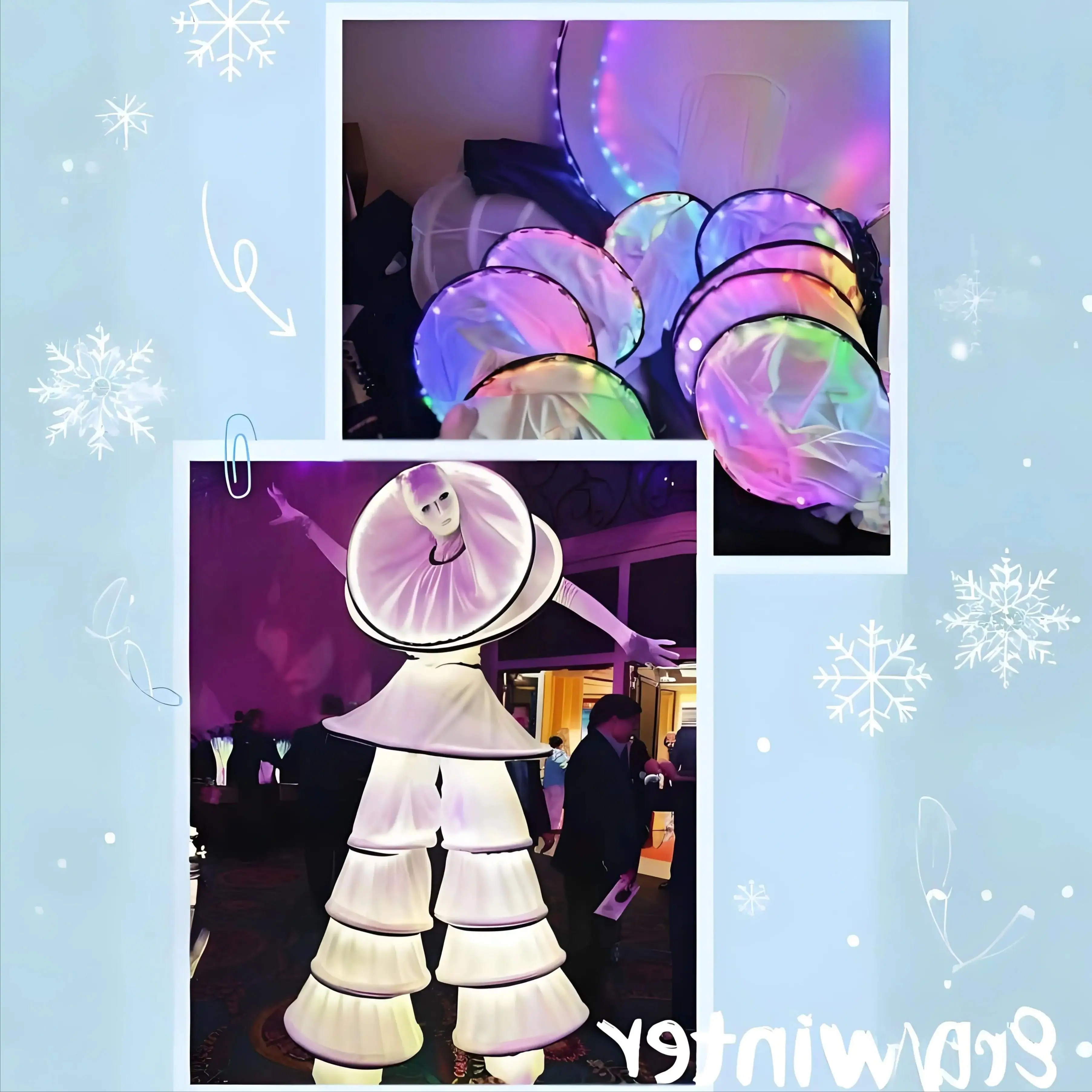 New LED Light Up Stilts Walker Tall Robot Suit Glowing Costume for Adults Halloween Cosplay Party Stage Performance
New LED Light Up Stilts Walker Tall Robot Suit Glowing Costume for Adults Halloween Cosplay Party Stage Performance