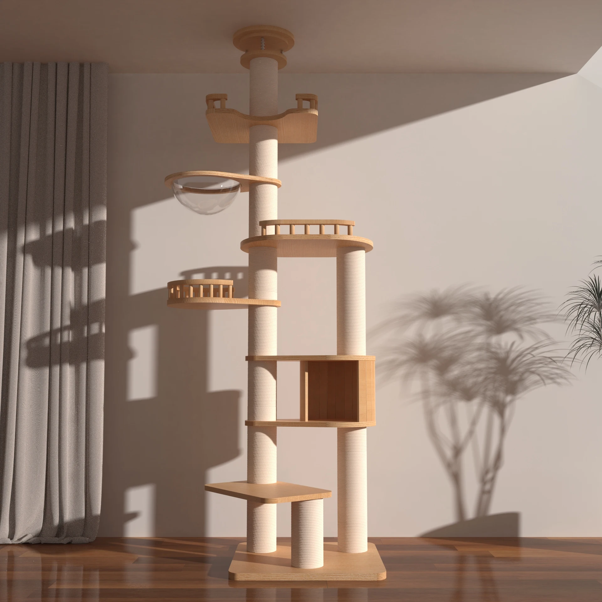 Solid wood indomitable cat climbing frame cat nest cat tree Tongtian pillar solid wood scratching board jumping platform scratch
Solid wood indomitable cat climbing frame cat nest cat tree Tongtian pillar solid wood scratching board jumping platform scratch