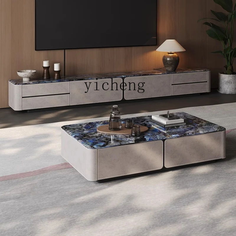 XL super long solid wood saddle leather TV cabinet coffee table modern simple living room rock slab floor cabinet
XL super long solid wood saddle leather TV cabinet coffee table modern simple living room rock slab floor cabinet