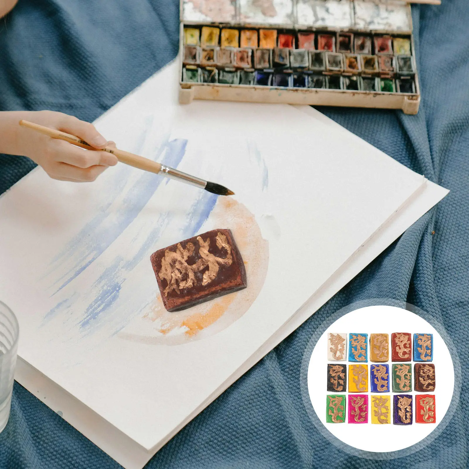15Pcs Drawing Ink Stick for Chinese Calligraphy Practice Fine Craftsmanship Mini Ink Block Smooth Flat Bottom Easy Clean
15Pcs Drawing Ink Stick for Chinese Calligraphy Practice Fine Craftsmanship Mini Ink Block Smooth Flat Bottom Easy Clean