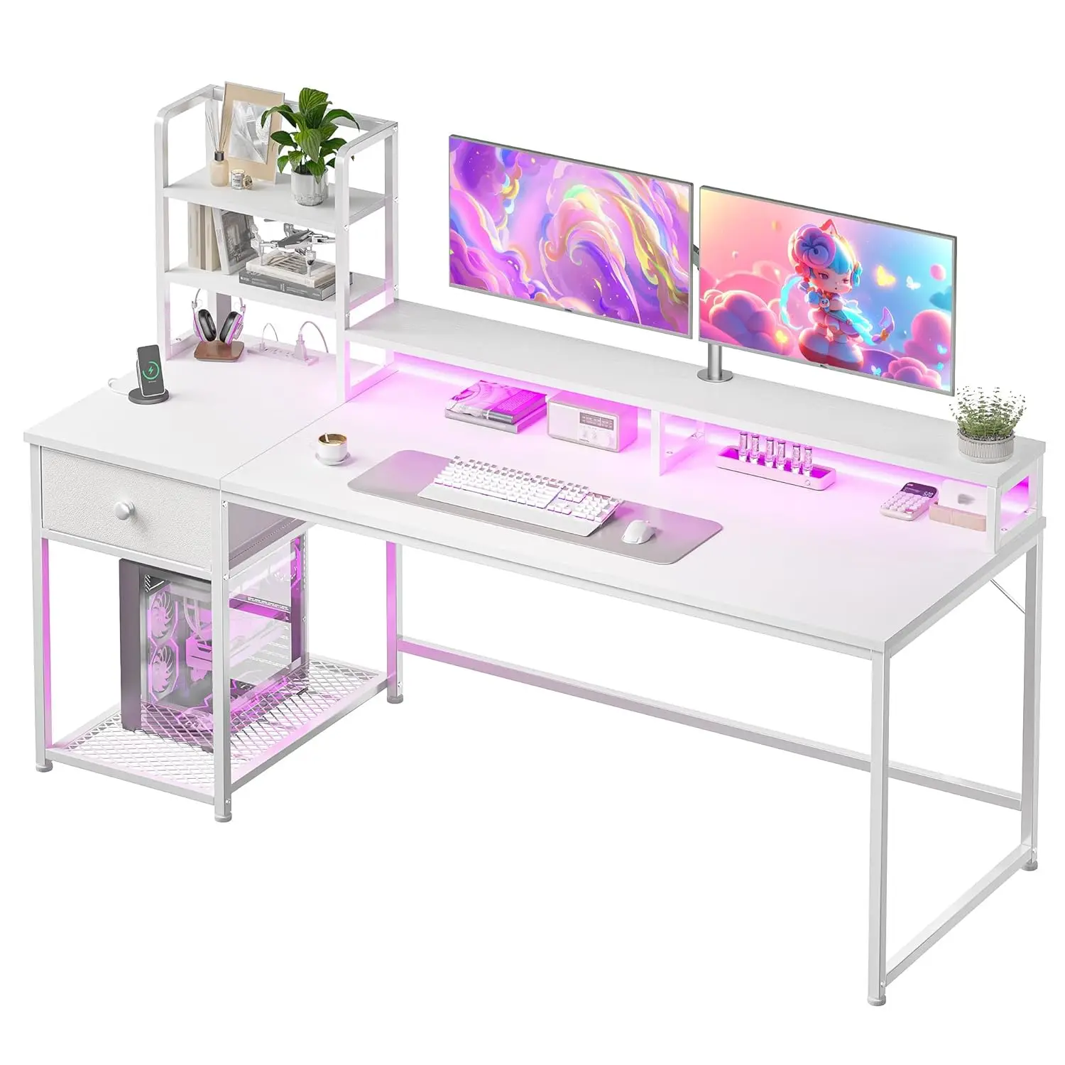55 Inch White Computer Desk with Drawers and Hutch,Reversible Home Office Desk with Monitor Shelf,Gaming Desks with, Customized
55 Inch White Computer Desk with Drawers and Hutch,Reversible Home Office Desk with Monitor Shelf,Gaming Desks with, Customized