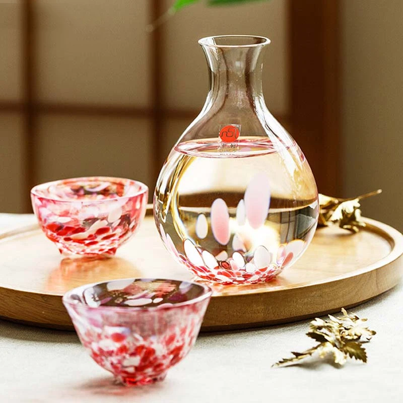 Handmade Tsugaru Vidro Glass Sakura Wine Set Japanese Style Clear Wine Cups Creative Wedding Birthday Gift Set of 3 Pieces
Handmade Tsugaru Vidro Glass Sakura Wine Set Japanese Style Clear Wine Cups Creative Wedding Birthday Gift Set of 3 Pieces
