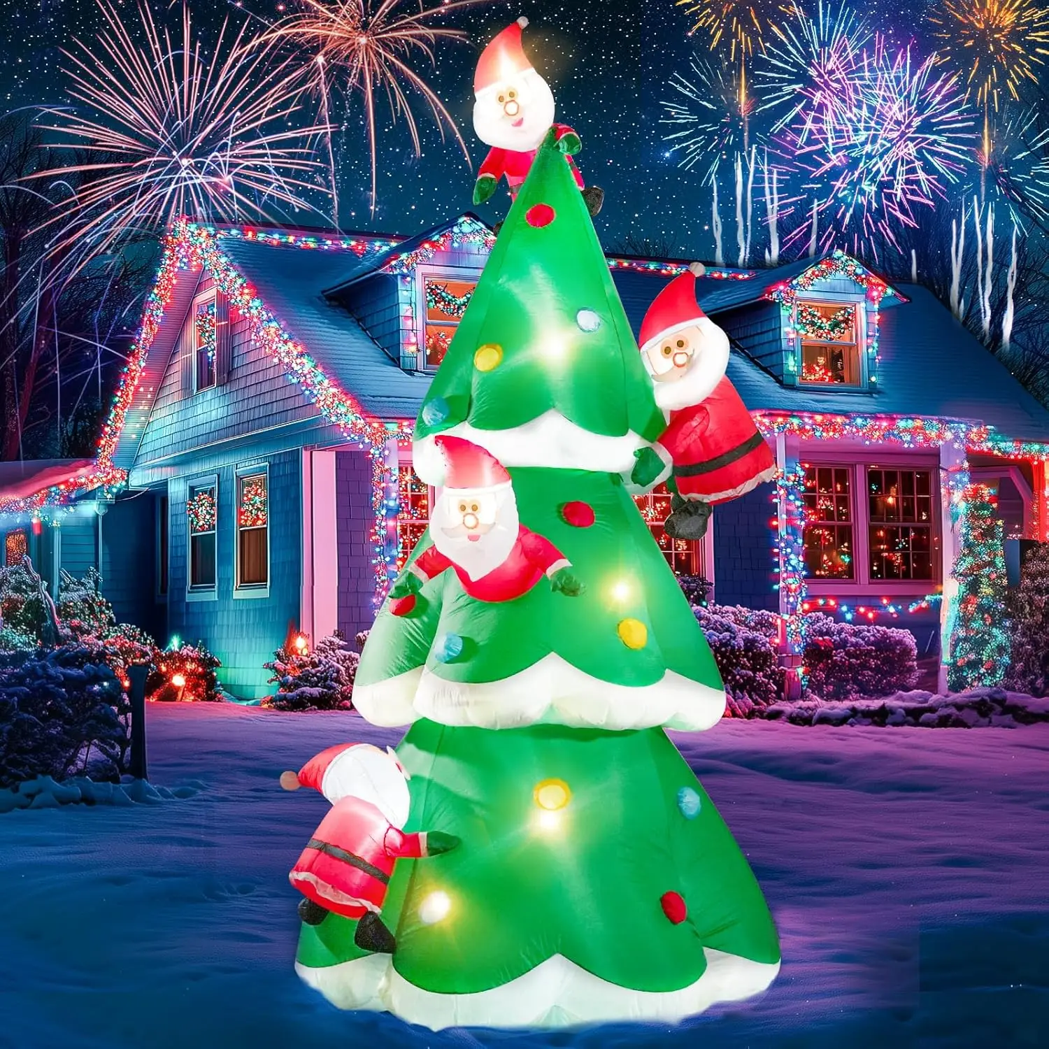 11.8FT Christmas Inflatable Tree with Climbing Santas,Christmas Inflatable Outdoor Decorations with LED Lights,Giant Cle
11.8FT Christmas Inflatable Tree with Climbing Santas,Christmas Inflatable Outdoor Decorations with LED Lights,Giant Cle