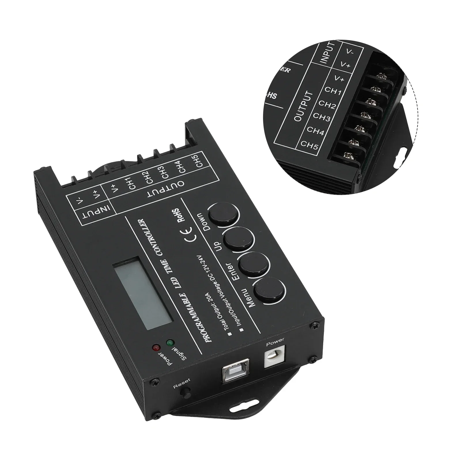 TC420 Time Programmable RGB LED Controller 5 Channel DC1224V Create a Captivating Lighting Display with Ease
TC420 Time Programmable RGB LED Controller 5 Channel DC1224V Create a Captivating Lighting Display with Ease