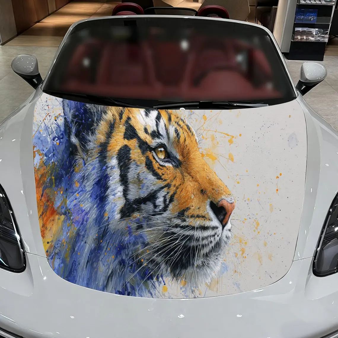 Car Decals A Tiger In Vibrant, Abstract Art Close - Up With Bold Color Palette And Expressive Brushstrokes Car Hood Sticker, Wat
Car Decals A Tiger In Vibrant, Abstract Art Close - Up With Bold Color Palette And Expressive Brushstrokes Car Hood Sticker, Wat