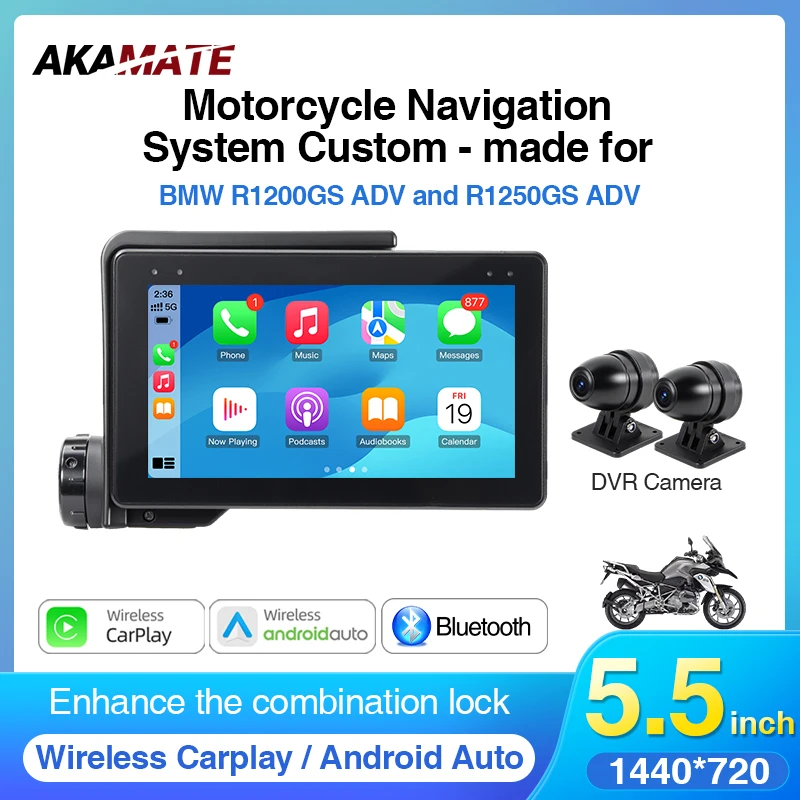 Motorcycle Screen Special for BMW R1200GS R1250GS ADV Wireless CarPlay Android Auto Portable Digital Dashboard Navigation Screen
Motorcycle Screen Special for BMW R1200GS R1250GS ADV Wireless CarPlay Android Auto Portable Digital Dashboard Navigation Screen