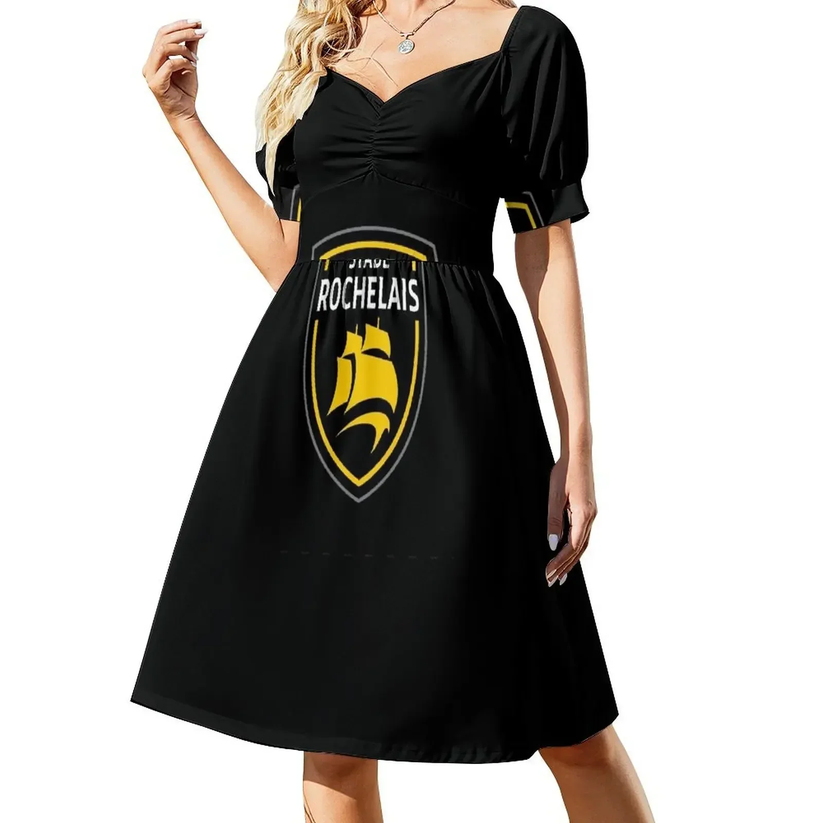 Stade Rochelai Rugby logo player Short-Sleeved Dress beach dresses Party dresses for women Dress
Stade Rochelai Rugby logo player Short-Sleeved Dress beach dresses Party dresses for women Dress