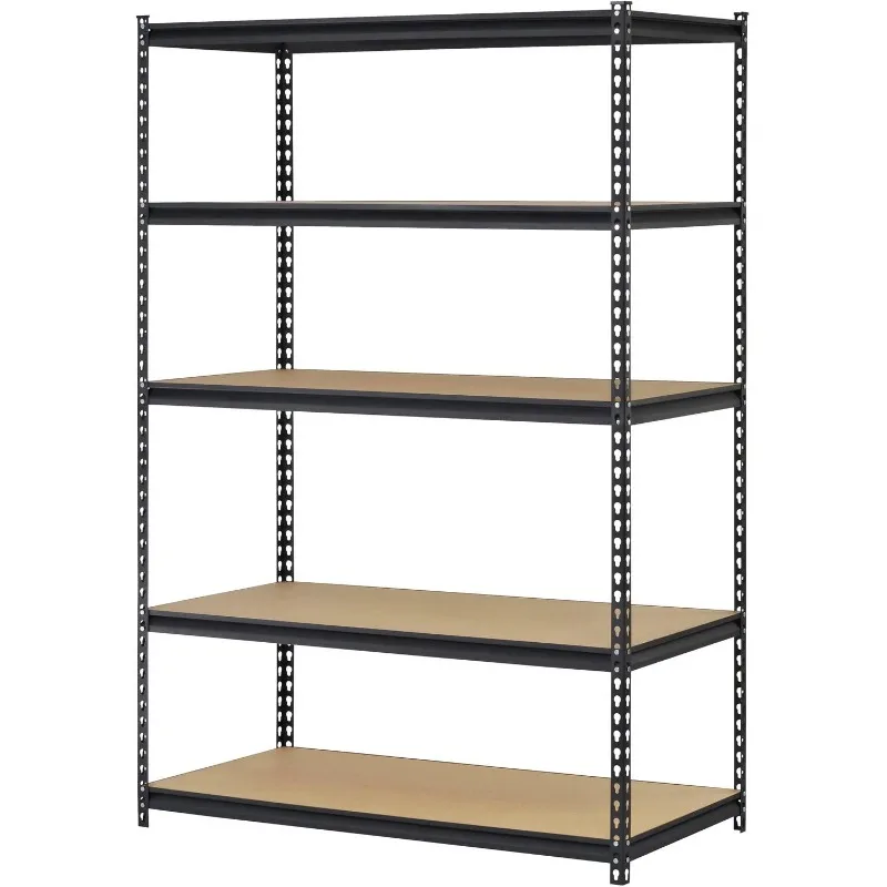 Muscle Rack 48"W x 18"D x 72"H, 5-Tier Steel Shelving, 4,000 lbs. Total Capacity; Black 
Muscle Rack 48"W x 18"D x 72"H, 5-Tier Steel Shelving, 4,000 lbs. Total Capacity; Black