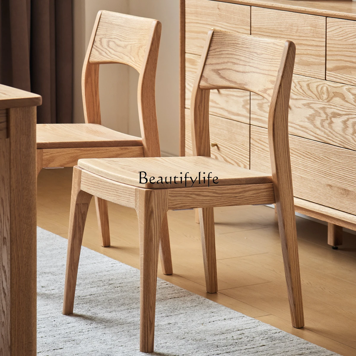All solid wood back chair Nordic small apartment stackable stool restaurant home
All solid wood back chair Nordic small apartment stackable stool restaurant home