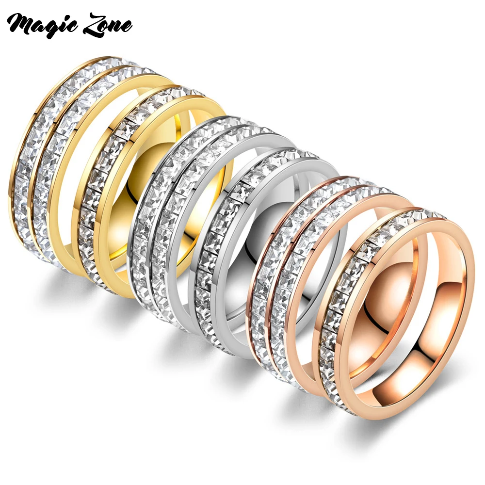 Luxury Iced Out Bling CZ Rings Stainless Steel Cubic Zirconnia Ring For Men Women Engagement Wedding Party Jewelry Gift 
Luxury Iced Out Bling CZ Rings Stainless Steel Cubic Zirconnia Ring For Men Women Engagement Wedding Party Jewelry Gift
