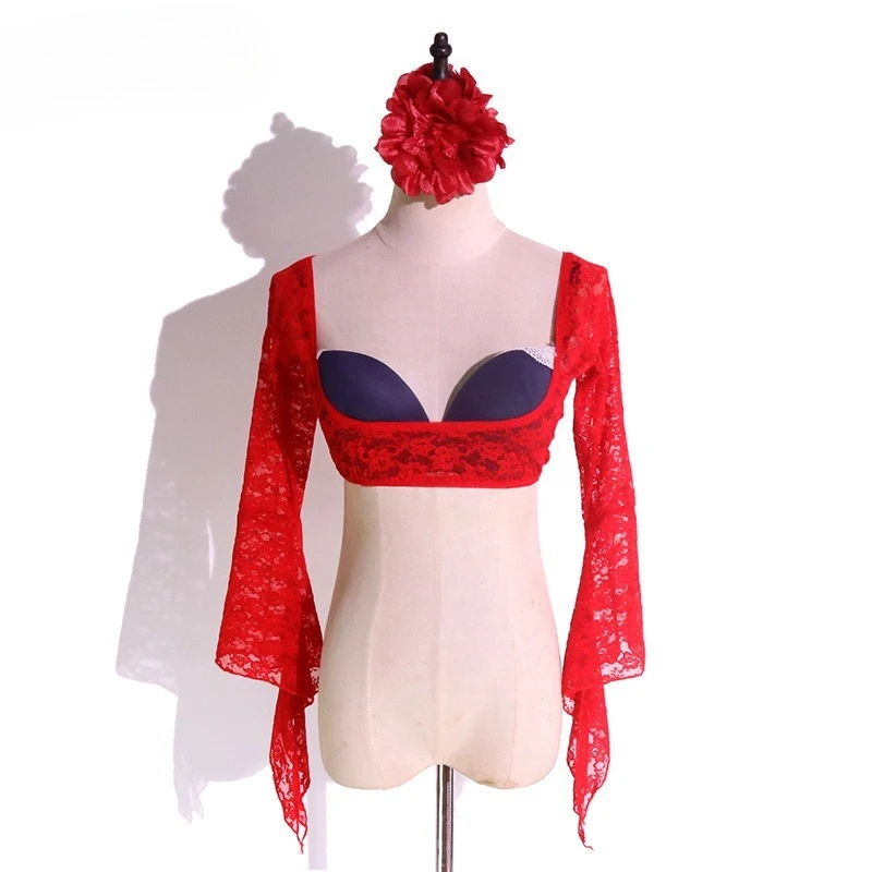 customized Belly Oriental Dance Costume Practice Dress New Lace Chest Top with Trumpet Sleeves
customized Belly Oriental Dance Costume Practice Dress New Lace Chest Top with Trumpet Sleeves