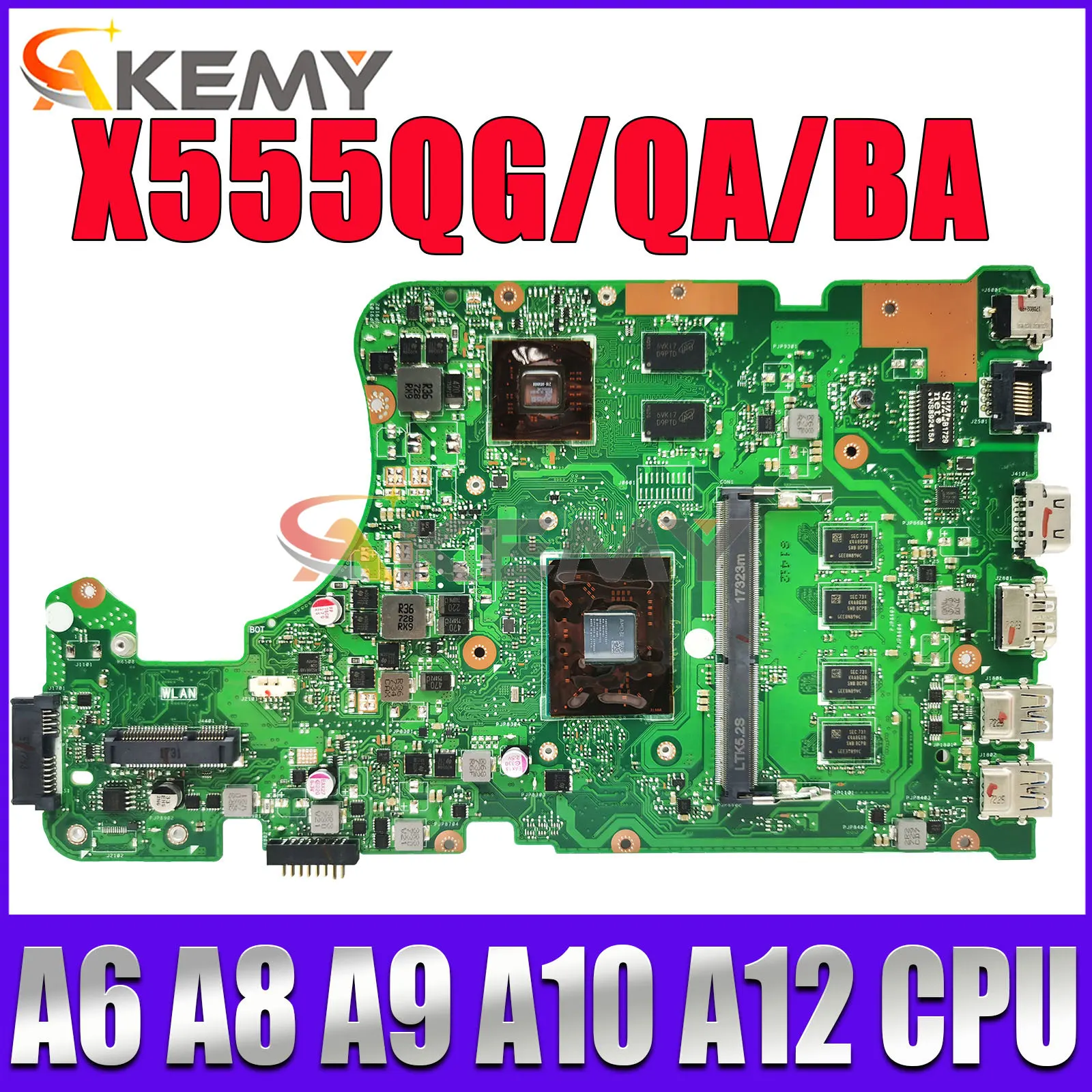 Материнская плата для ноутбука X555QG Материнская плата ASUS 8 Гб A6 A8 A9 A10 A12
Материнская плата для ноутбука X555QG Материнская плата ASUS 8 Гб A6 A8 A9 A10 A12