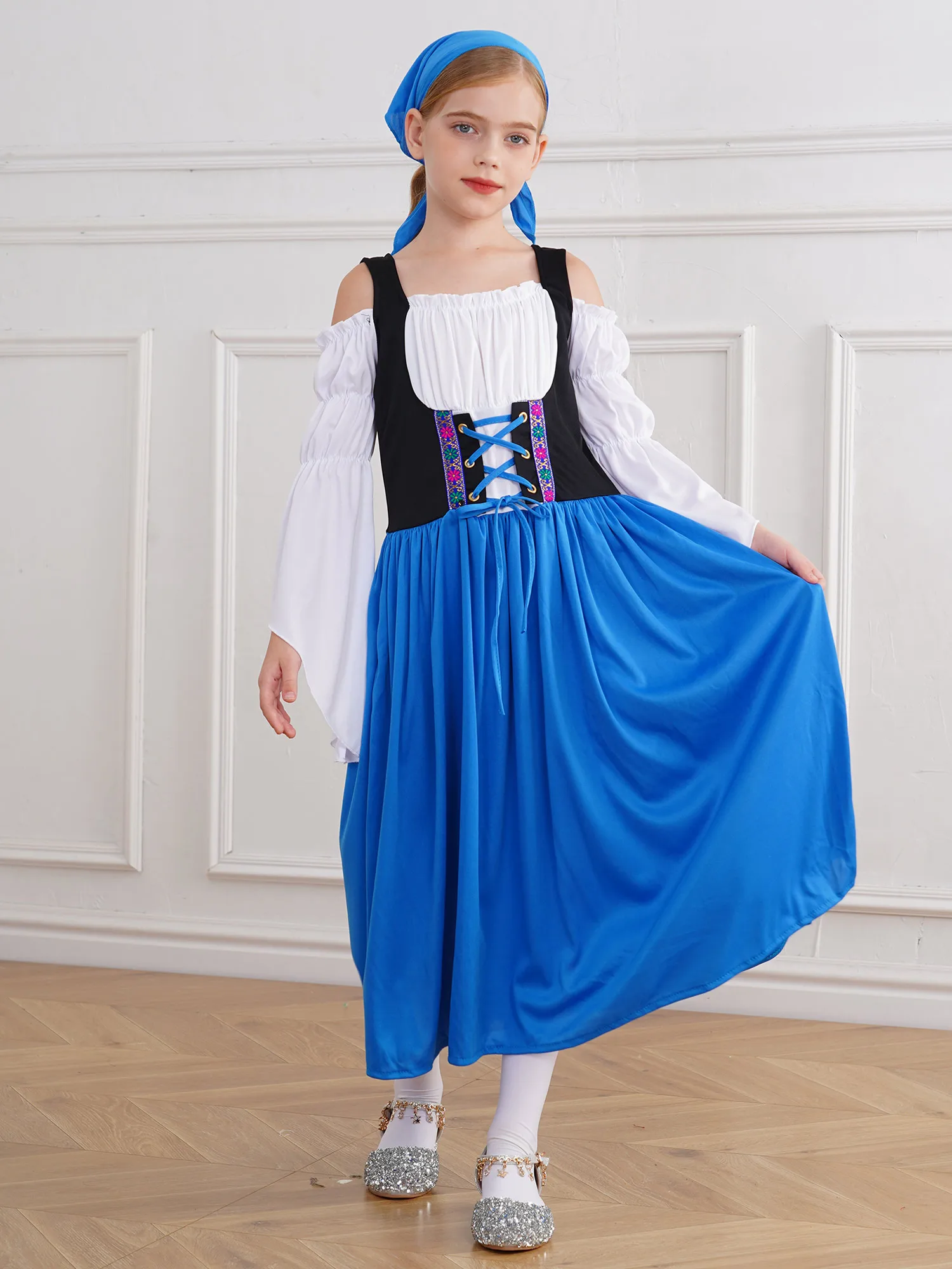 Girls Oktoberfest Costume Children Maid Dresses Halloween Fancy Party Dress Munich Beer Festival Long Dress with Headscarf
Girls Oktoberfest Costume Children Maid Dresses Halloween Fancy Party Dress Munich Beer Festival Long Dress with Headscarf