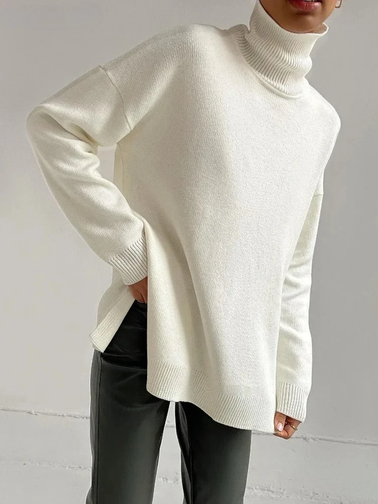 Wolfeel 2025 Autumn Winter Turtleneck Pullovers Slit Ladies Warm Comfortable Fashionable Knitted Sweater
Wolfeel 2025 Autumn Winter Turtleneck Pullovers Slit Ladies Warm Comfortable Fashionable Knitted Sweater