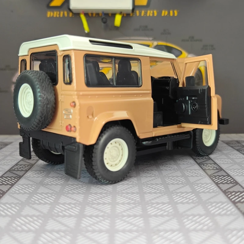 Модель внедорожника Land Rover Defender из сплава, масштаб 1:24, двери и капот открываются, детализированная отделка, высокое качество изготовления.
Модель внедорожника Land Rover Defender из сплава, масштаб 1:24, двери и капот открываются, детализированная отделка, высокое качество изготовления.