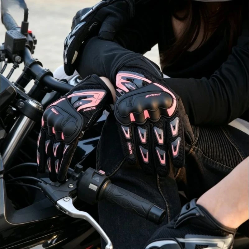 Touch Screen Motorbike Gloves Suomy Summer Breathable Motorcycle Riding Gear Pink
Touch Screen Motorbike Gloves Suomy Summer Breathable Motorcycle Riding Gear Pink