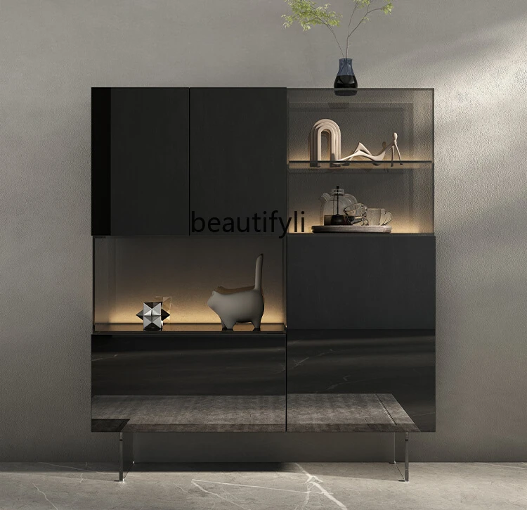 Glass wine cabinet light luxury high-end dining side cabinet living room wall storage display cabinet
Glass wine cabinet light luxury high-end dining side cabinet living room wall storage display cabinet