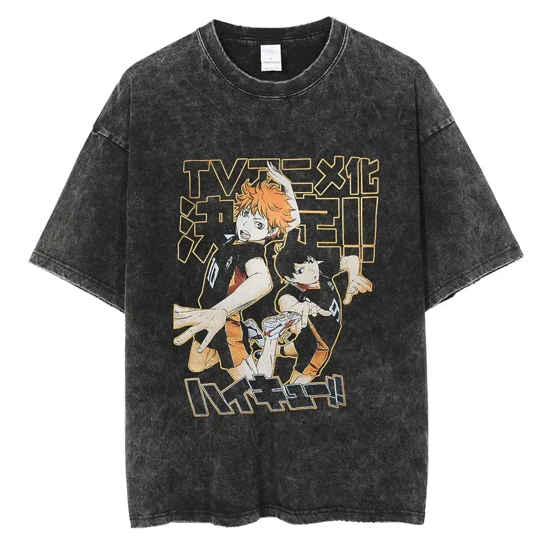 Harajuku Anime Graphic Print T-shirt Men Casual Oversized Washed Black T-shirt Loose Streetwear Top Tee
Harajuku Anime Graphic Print T-shirt Men Casual Oversized Washed Black T-shirt Loose Streetwear Top Tee