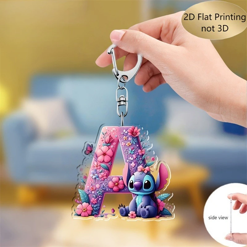 Cartoon Lilo & Stitch Acrylic Anime Keychain 2in A-Z English Letters Name Colourful Car Rearview Mirror Accessories Girl Gift
Cartoon Lilo & Stitch Acrylic Anime Keychain 2in A-Z English Letters Name Colourful Car Rearview Mirror Accessories Girl Gift
