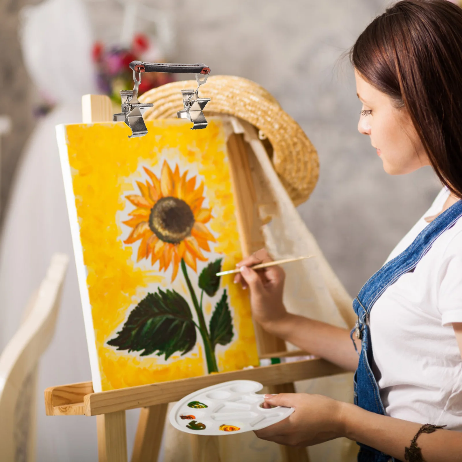 Stable Oil Canvas Clip Metal Frame Holder Canvas Carrier Separate Clamp For Wet Paintings Lightweight Ergonomic Art Supply
Stable Oil Canvas Clip Metal Frame Holder Canvas Carrier Separate Clamp For Wet Paintings Lightweight Ergonomic Art Supply