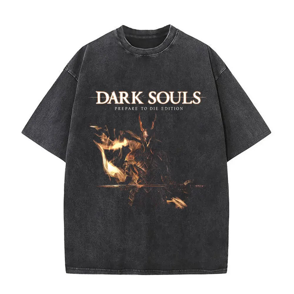 Washed Vintage Game Dark Souls Prepare To Die Graphic T-shirt Men Women 90s Gothic Rock T-shirts Men's Punk Oversized T Shirts
Washed Vintage Game Dark Souls Prepare To Die Graphic T-shirt Men Women 90s Gothic Rock T-shirts Men's Punk Oversized T Shirts