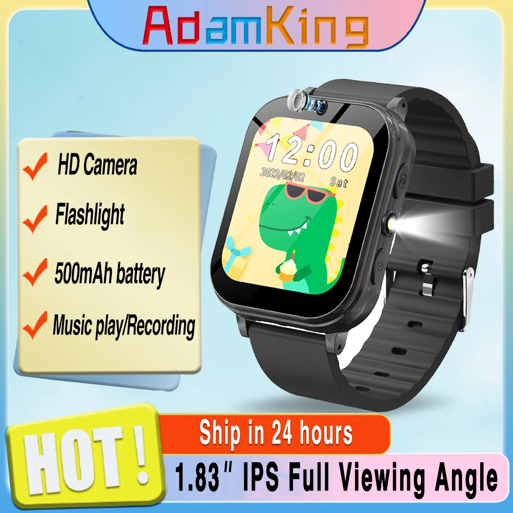 Kids Games Smart Watch 1.83" Video Music Playing Camera calculator Study Children Watches Sports 500Mah Flashlight Smartwatch
Kids Games Smart Watch 1.83" Video Music Playing Camera calculator Study Children Watches Sports 500Mah Flashlight Smartwatch