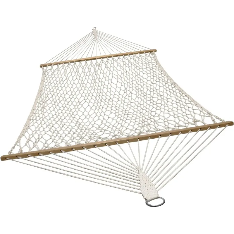 Cotton Rope Double Hammock with Spreader Bars - 450 Pound Capacity - Cream
Cotton Rope Double Hammock with Spreader Bars - 450 Pound Capacity - Cream