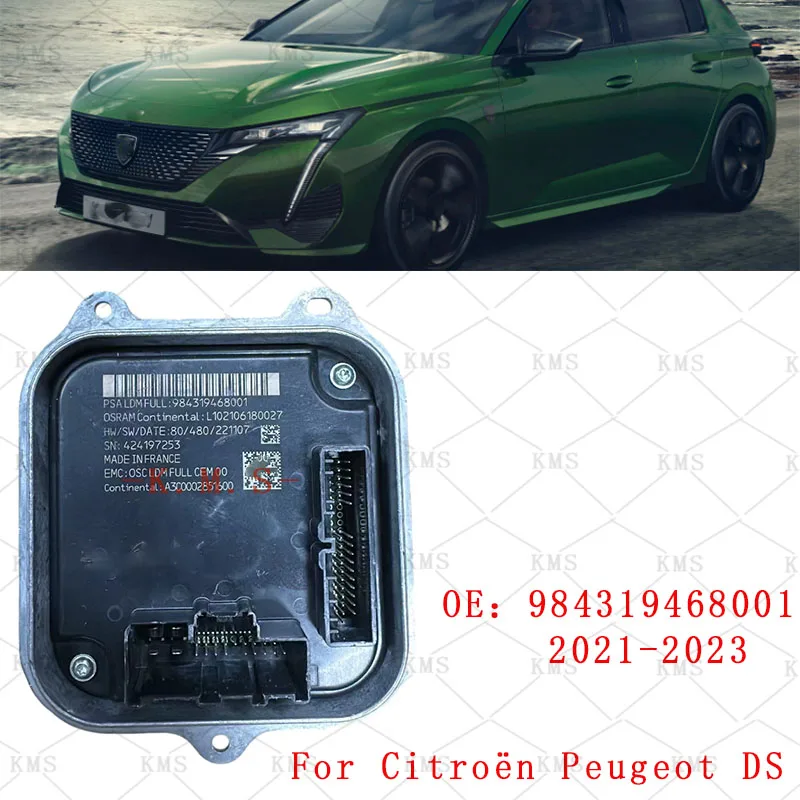 984319468001 For Peugeot 408 P54 308 GT 2023 Headlight LED Module Lamp Converter Module DRL Ballast Control Unit Car Accessories
984319468001 For Peugeot 408 P54 308 GT 2023 Headlight LED Module Lamp Converter Module DRL Ballast Control Unit Car Accessories