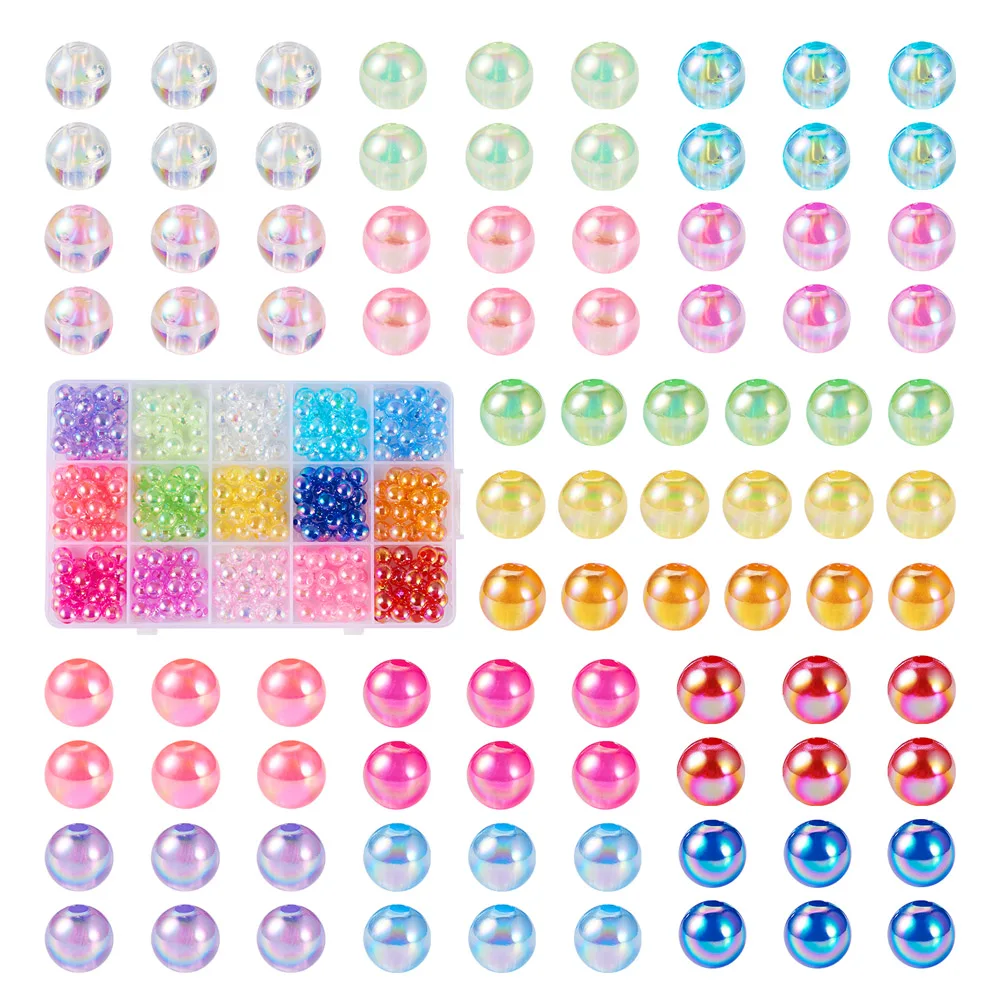 300Pcs/Box Transparent Acrylic Beads AB Colors Plated Round Beads 8mm Mixed Color for jewelry making DIY bracelet necklace Decor
300Pcs/Box Transparent Acrylic Beads AB Colors Plated Round Beads 8mm Mixed Color for jewelry making DIY bracelet necklace Decor