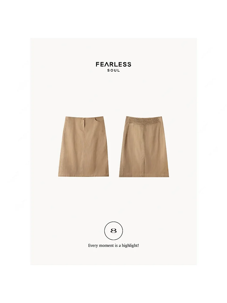 Taffa6296 Midi Length Mixed Fiber Slimming Pocket Half Skirt Draping Versatile Knee-Over Polyester Cotton Linen Blend Skirt
Taffa6296 Midi Length Mixed Fiber Slimming Pocket Half Skirt Draping Versatile Knee-Over Polyester Cotton Linen Blend Skirt